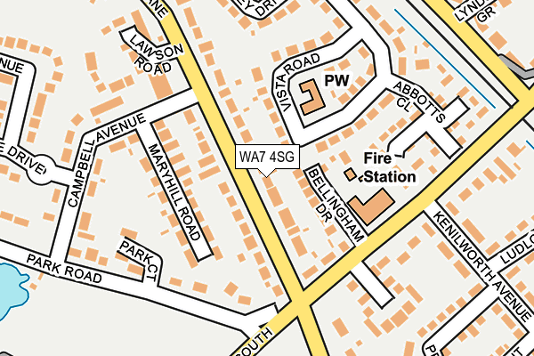 WA7 4SG map - OS OpenMap – Local (Ordnance Survey)