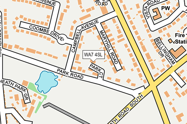 WA7 4SL map - OS OpenMap – Local (Ordnance Survey)