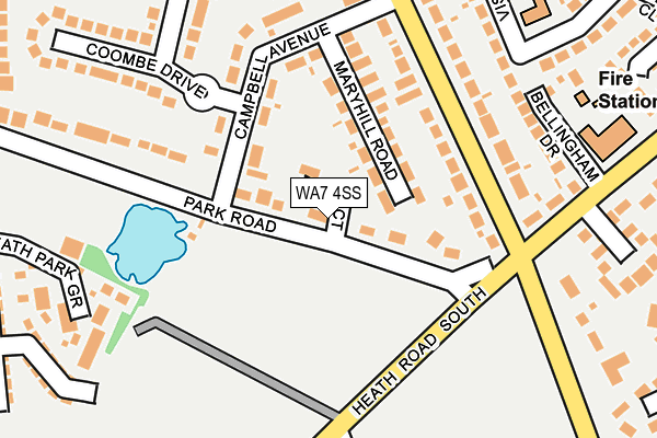 WA7 4SS map - OS OpenMap – Local (Ordnance Survey)