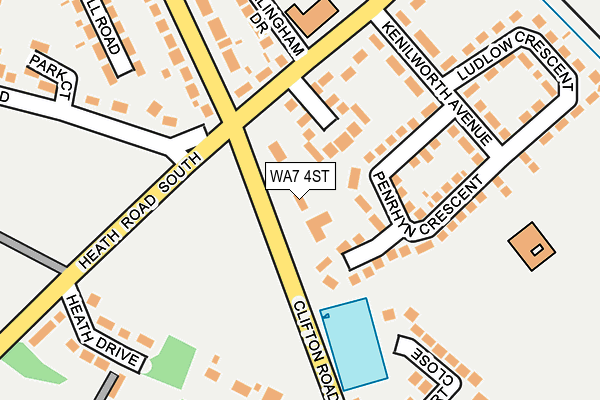 WA7 4ST map - OS OpenMap – Local (Ordnance Survey)