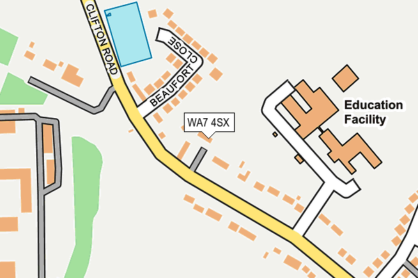 WA7 4SX map - OS OpenMap – Local (Ordnance Survey)