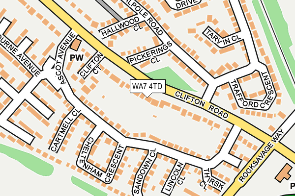 WA7 4TD map - OS OpenMap – Local (Ordnance Survey)