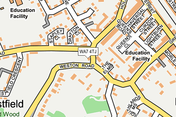 WA7 4TJ map - OS OpenMap – Local (Ordnance Survey)