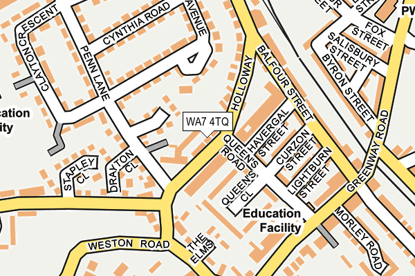 WA7 4TQ map - OS OpenMap – Local (Ordnance Survey)