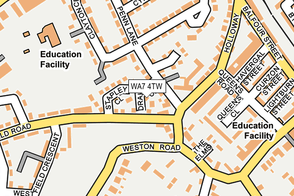 WA7 4TW map - OS OpenMap – Local (Ordnance Survey)