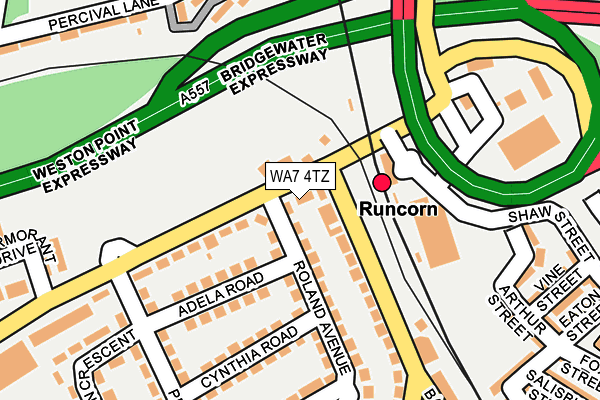 WA7 4TZ map - OS OpenMap – Local (Ordnance Survey)