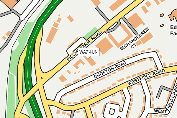 WA7 4UN map - OS OpenMap – Local (Ordnance Survey)