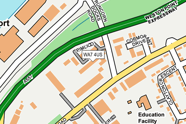 WA7 4US map - OS OpenMap – Local (Ordnance Survey)