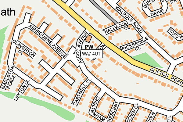 WA7 4UT map - OS OpenMap – Local (Ordnance Survey)