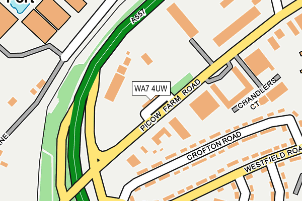 WA7 4UW map - OS OpenMap – Local (Ordnance Survey)