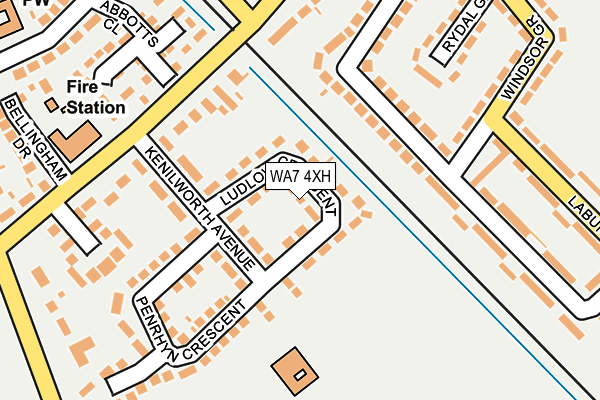 WA7 4XH map - OS OpenMap – Local (Ordnance Survey)