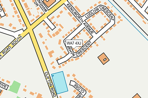 WA7 4XJ map - OS OpenMap – Local (Ordnance Survey)