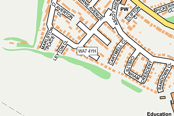 WA7 4YH map - OS OpenMap – Local (Ordnance Survey)
