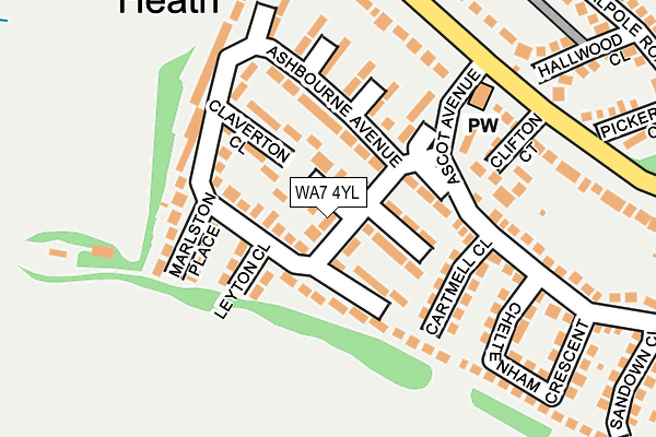WA7 4YL map - OS OpenMap – Local (Ordnance Survey)