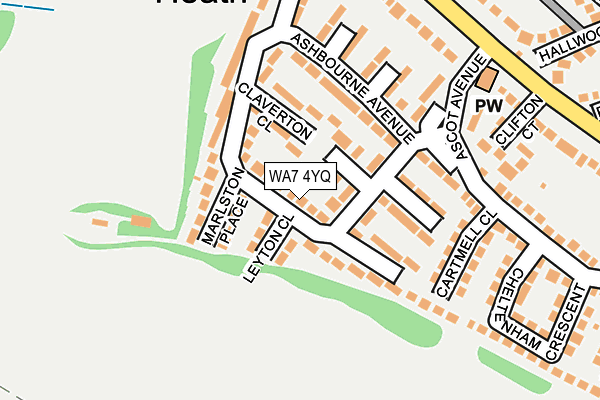 WA7 4YQ map - OS OpenMap – Local (Ordnance Survey)