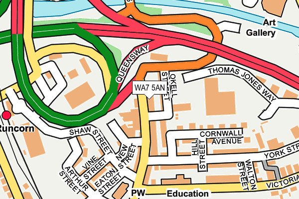 WA7 5AN map - OS OpenMap – Local (Ordnance Survey)