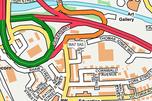 WA7 5AS map - OS OpenMap – Local (Ordnance Survey)