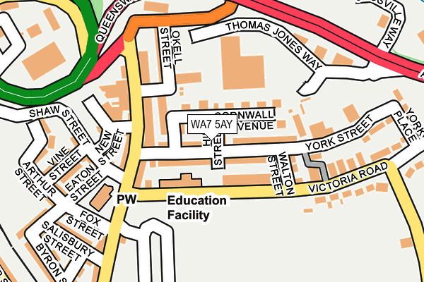 WA7 5AY map - OS OpenMap – Local (Ordnance Survey)