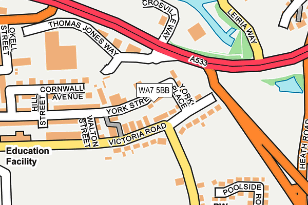 WA7 5BB map - OS OpenMap – Local (Ordnance Survey)
