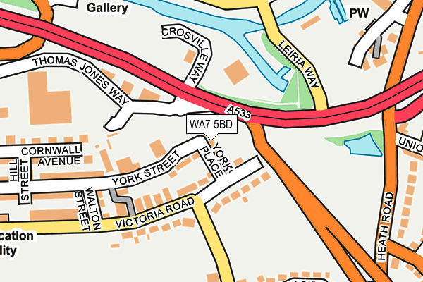 WA7 5BD map - OS OpenMap – Local (Ordnance Survey)