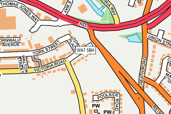 WA7 5BH map - OS OpenMap – Local (Ordnance Survey)