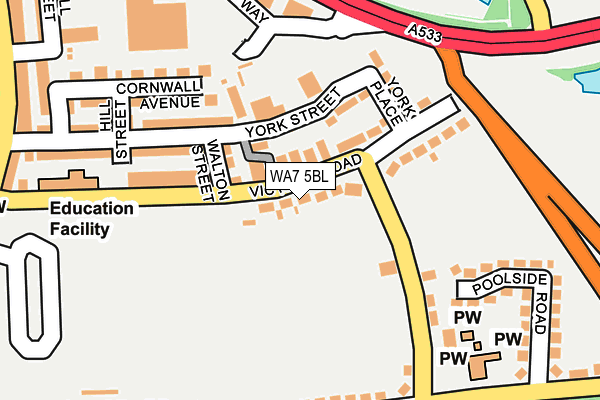 WA7 5BL map - OS OpenMap – Local (Ordnance Survey)