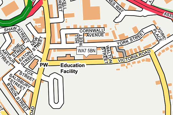 WA7 5BN map - OS OpenMap – Local (Ordnance Survey)