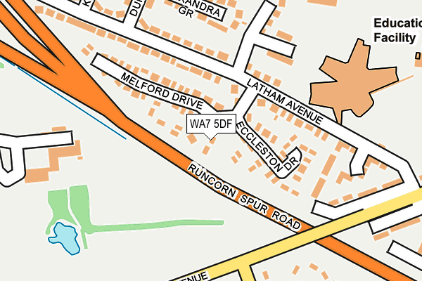 WA7 5DF map - OS OpenMap – Local (Ordnance Survey)