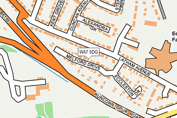 WA7 5DG map - OS OpenMap – Local (Ordnance Survey)