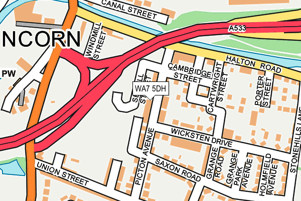 WA7 5DH map - OS OpenMap – Local (Ordnance Survey)