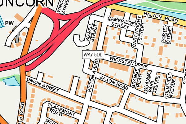 WA7 5DL map - OS OpenMap – Local (Ordnance Survey)