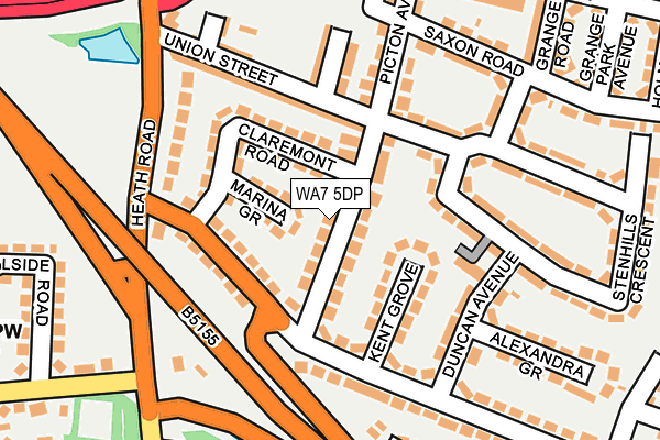 WA7 5DP map - OS OpenMap – Local (Ordnance Survey)