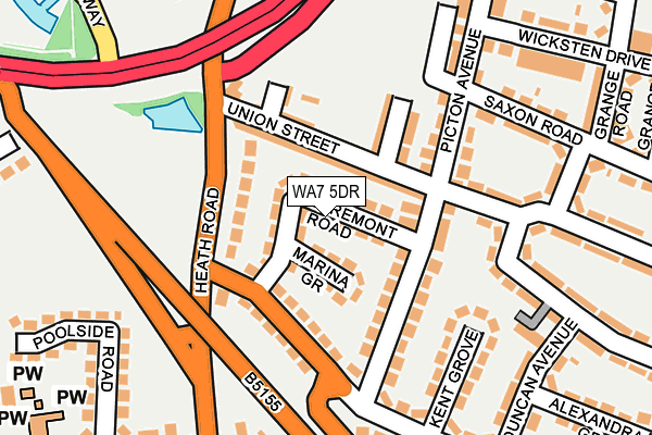 WA7 5DR map - OS OpenMap – Local (Ordnance Survey)