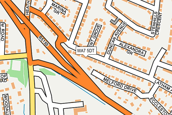 WA7 5DT map - OS OpenMap – Local (Ordnance Survey)