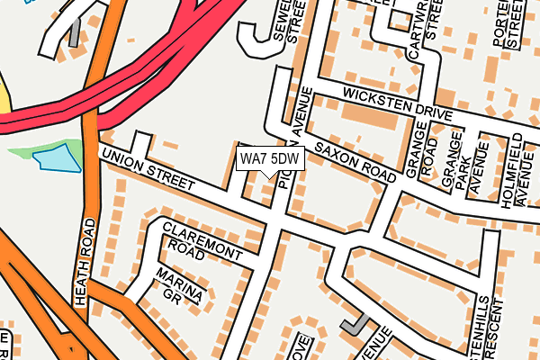 WA7 5DW map - OS OpenMap – Local (Ordnance Survey)