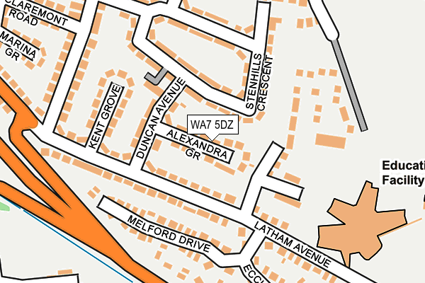 WA7 5DZ map - OS OpenMap – Local (Ordnance Survey)
