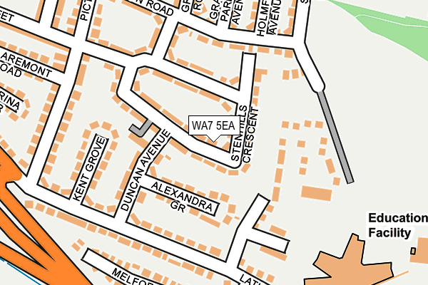 WA7 5EA map - OS OpenMap – Local (Ordnance Survey)