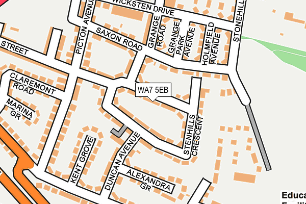 WA7 5EB map - OS OpenMap – Local (Ordnance Survey)