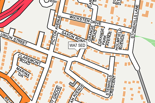 WA7 5ED map - OS OpenMap – Local (Ordnance Survey)