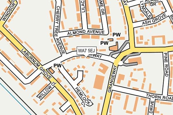 WA7 5EJ map - OS OpenMap – Local (Ordnance Survey)