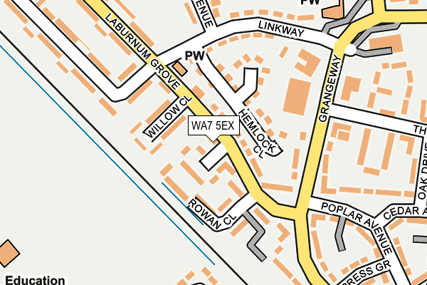 WA7 5EX map - OS OpenMap – Local (Ordnance Survey)