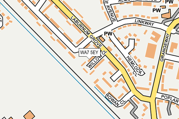 WA7 5EY map - OS OpenMap – Local (Ordnance Survey)