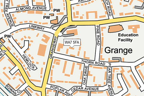 WA7 5FA map - OS OpenMap – Local (Ordnance Survey)