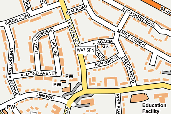 WA7 5FN map - OS OpenMap – Local (Ordnance Survey)