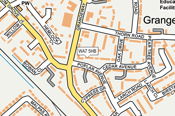 WA7 5HB map - OS OpenMap – Local (Ordnance Survey)