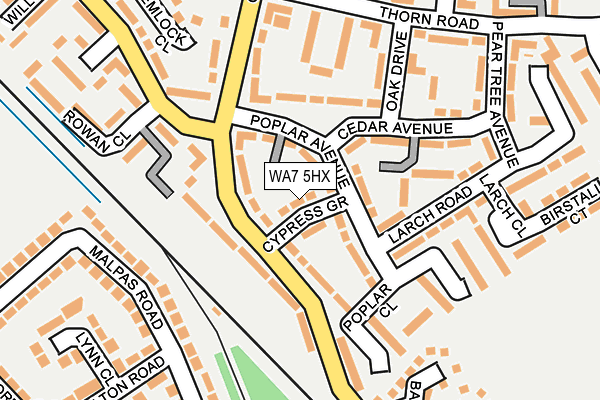 WA7 5HX map - OS OpenMap – Local (Ordnance Survey)