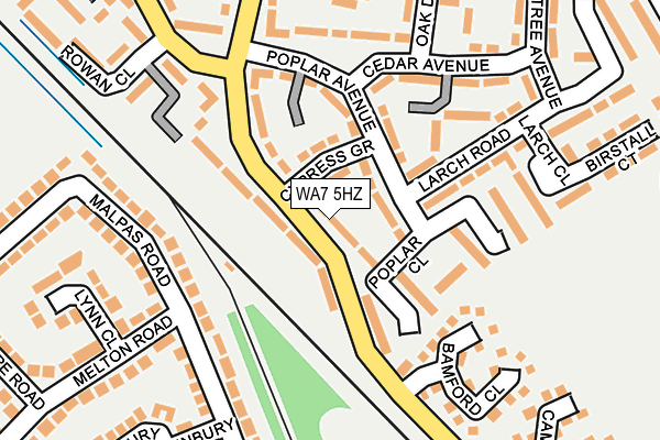 WA7 5HZ map - OS OpenMap – Local (Ordnance Survey)