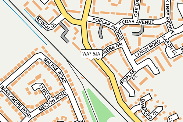 WA7 5JA map - OS OpenMap – Local (Ordnance Survey)