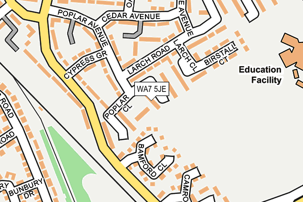 WA7 5JE map - OS OpenMap – Local (Ordnance Survey)