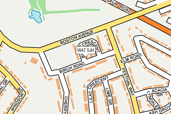 WA7 5JH map - OS OpenMap – Local (Ordnance Survey)